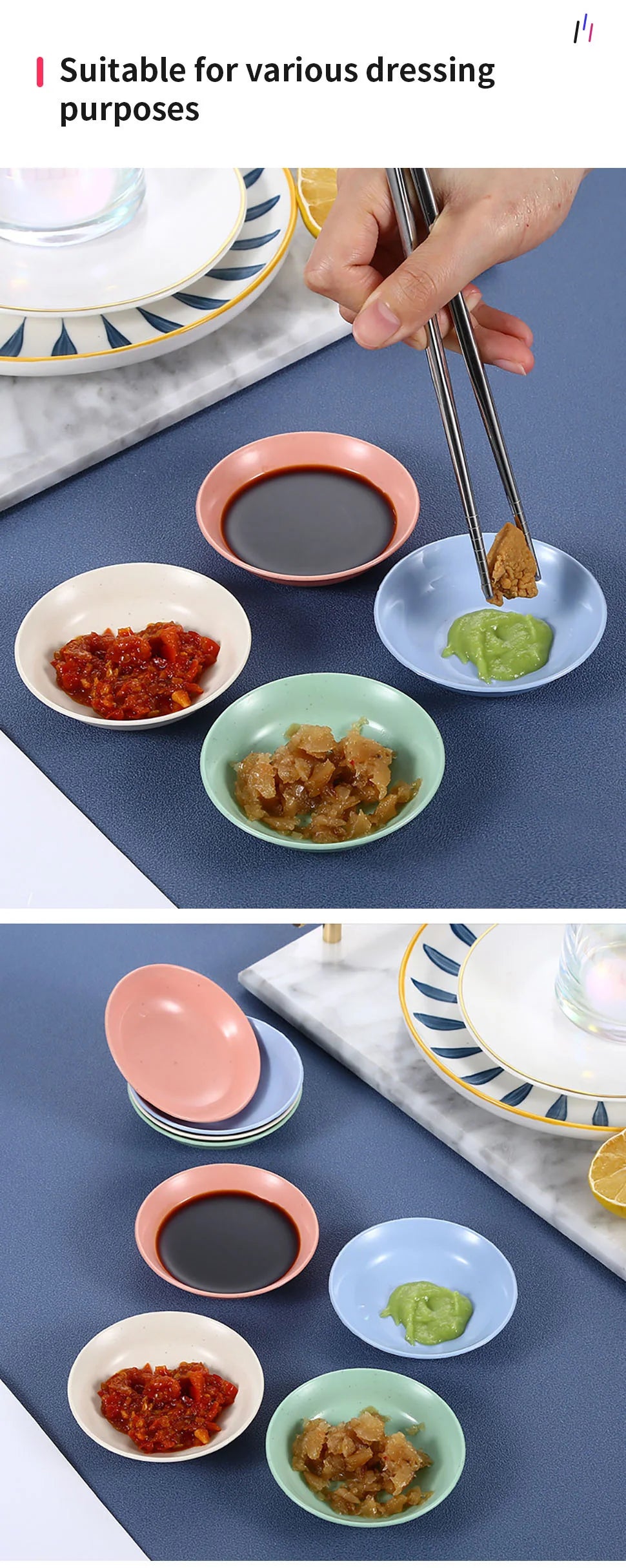 Shape Wheat Straw Bowl Vinegar Seasoning Solid Soybean Dish Sauce Salt Snack Small Plate Utensils for Kitchen Supplies 1 pc