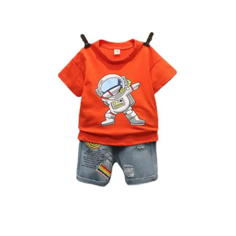 Children Summer Casual Clothes Suit Baby Boys Girls T-Shirt Short Pants 2pcs/sets Kids Infant Coat Toddler Suit 1 2 3 4 5 Years