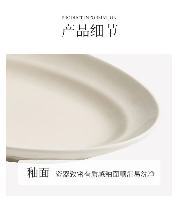 Cream Style Ceramic Bowl Set, High-end Japanese Kitchen Accessories, Dishes, Tableware Set, Chinese Ceramic Tableware Set