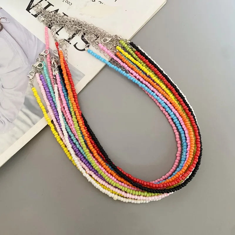 Handmade Choker Necklace for Women Girl Spring Summer Fashion Short Necklace Gift for Friend  Beads Jewelry Wholesale Dropshoppi