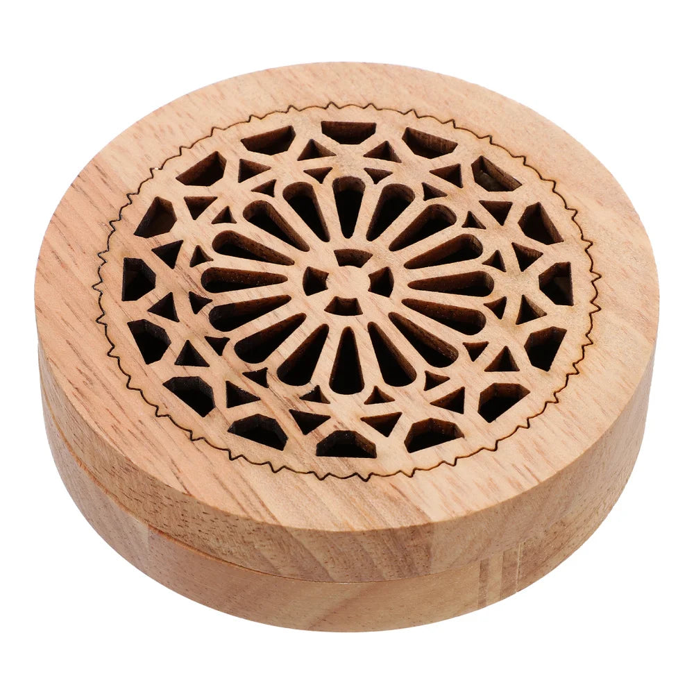 Solid Wood Aromatherapy Box Incense Holder Indoor Ornament Wooden Censer Cone Burner