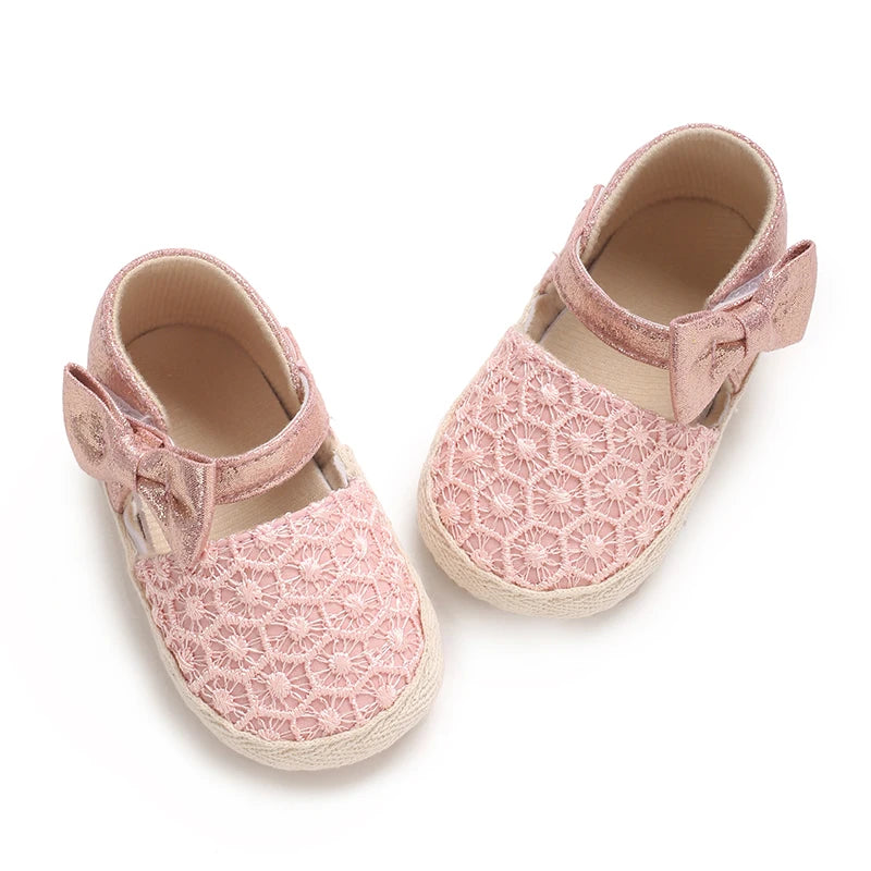 Summer Fashion Baby Shoes 0-18M Girl Baby Bow Casual Sandals Soft Sole Comfortable Baby Walking Shoes