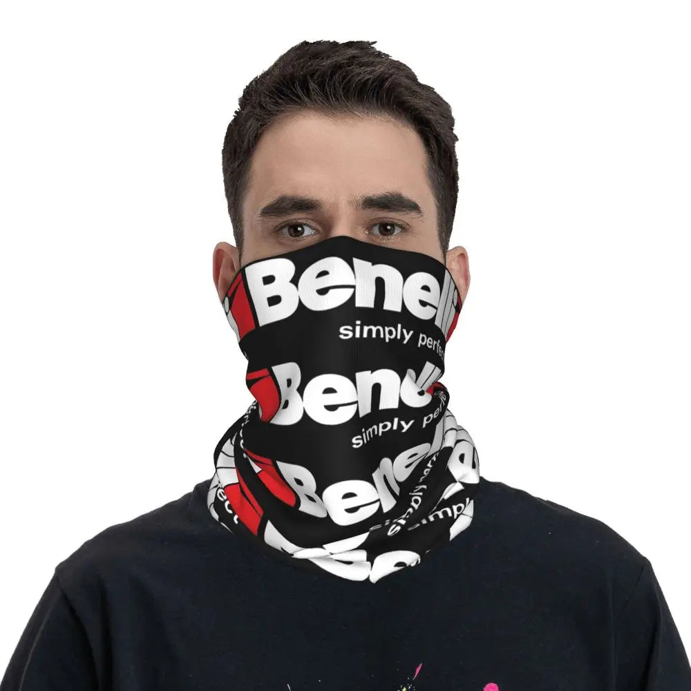 BENELLI MOTORCYCLE DESIGNS Bandana Neck Gaiter Printed Mask Scarf Multi-use Balaclava Hiking for Men Women Adult Breathable