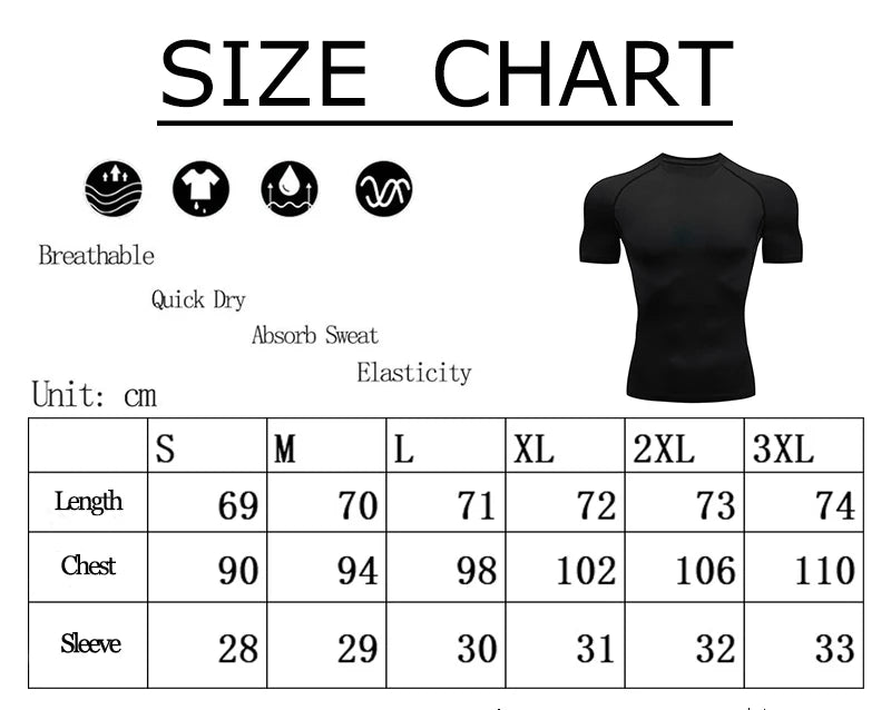 Men TShirt Classic Design T-shirt Men's Casual Tight Tshirt Gym Fitness Compression Shirt Quick Dry Summer Fashion