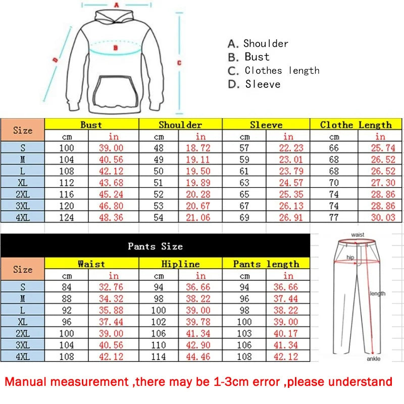 Men's Hooded Sweatshirts Set Solid Color Jogging Set Tracksuit Tracksuit Long Sleeve Suit Hoodies Trousers Yellow Casual Suit