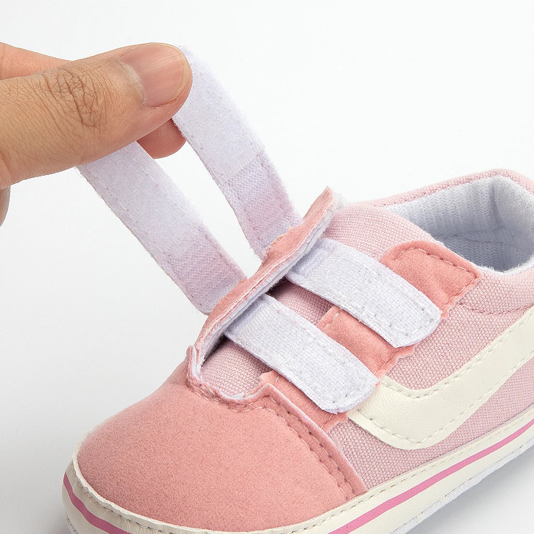 Baby Unisex Canvas Sneakers Classic Stripes Casual Baby Boy Girl Shoes Anti-slip Soft First Walkers Infant Baby Shoes