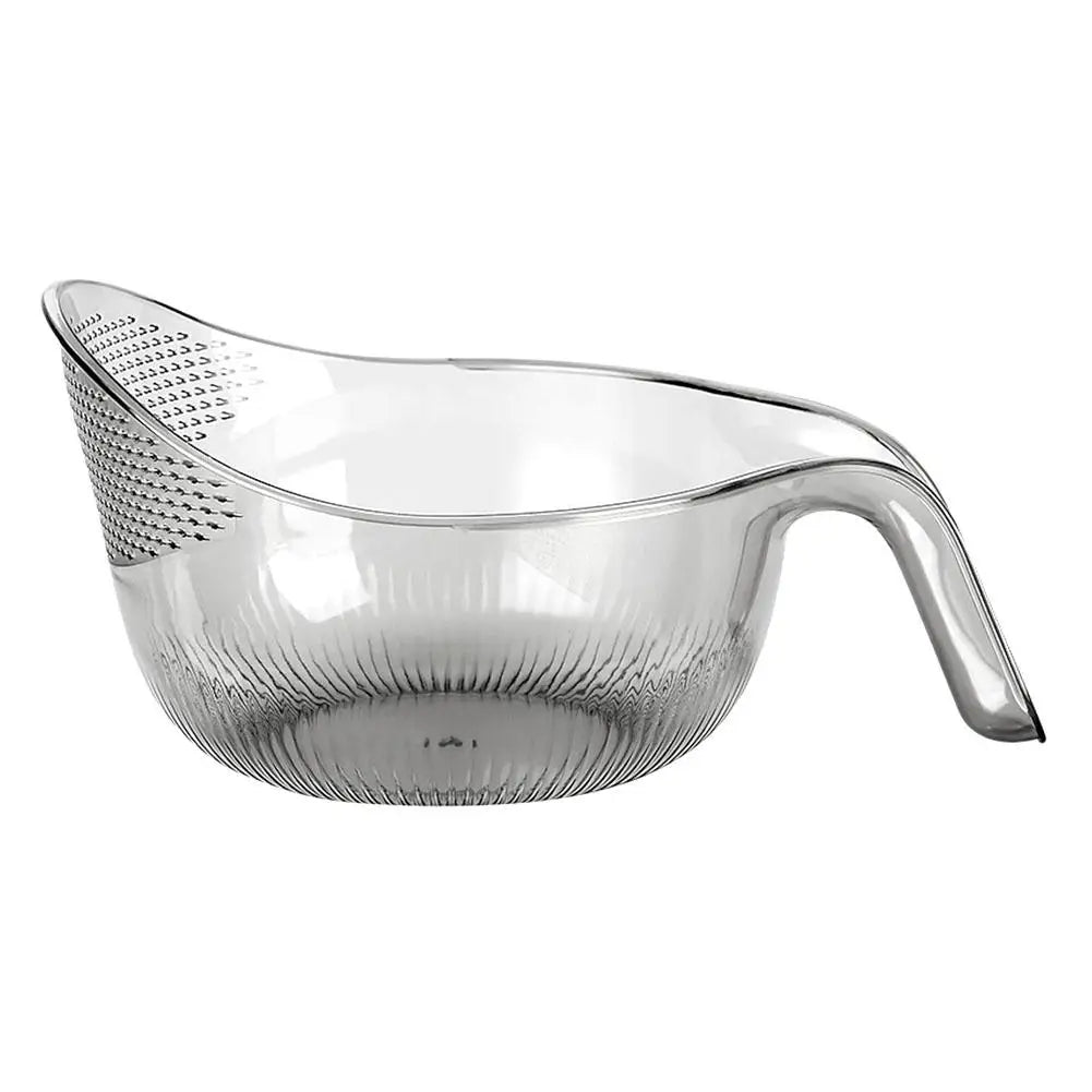 Kitchen Washing Gadget Rice Washing Filter Rice Rinsing Basket Bason Washing Fruit with Basin Handle Drain Dish Sink Househ I9D9