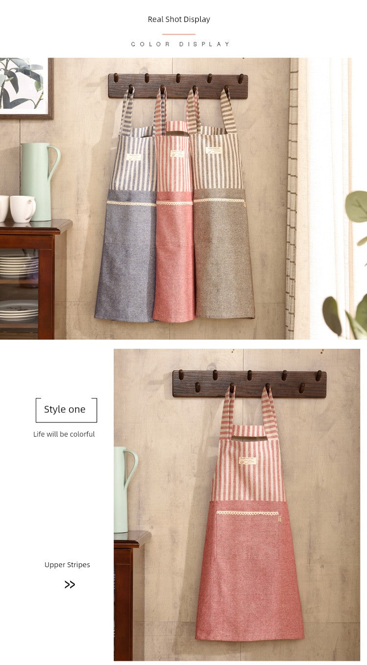 Cotton Linen For Home Oilproof Cooking Coverall Artsy Kitchen