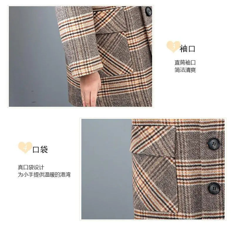 Boy'S Tweed Coat Foreign Style Wool Coat Winter 2022 Autumn And Winter New Small Suit Children'S Clothes Children'S Baby