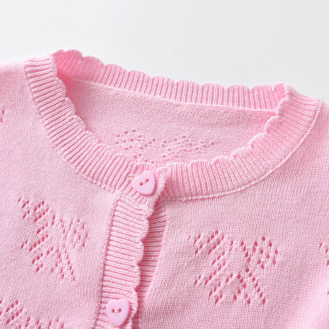 Children Clothing Girls' Knitted Cardigan Thin Spring and Autumn Baby Sweater Coat Cotton Thread Children's Outerwear Top