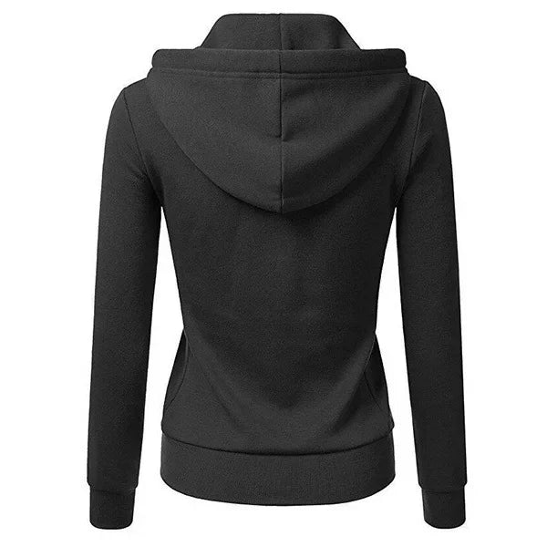 Spring Autumn Women's Sporty Casual Fitness Zipper Sweatshirt Hooded Trendy Jacket Hooded Sweatshirt Casual Windbreaker