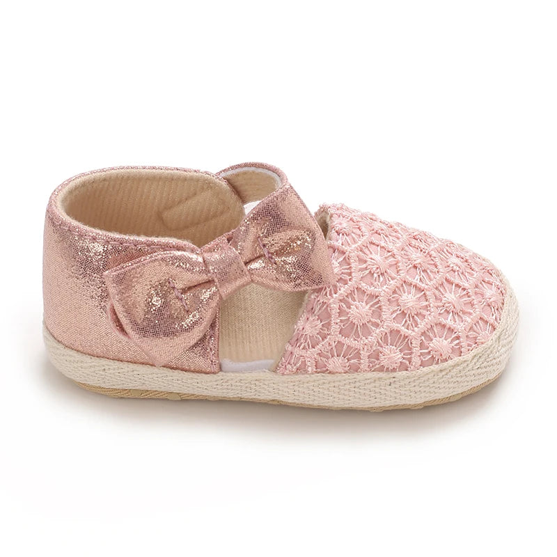 Summer Fashion Baby Shoes 0-18M Girl Baby Bow Casual Sandals Soft Sole Comfortable Baby Walking Shoes