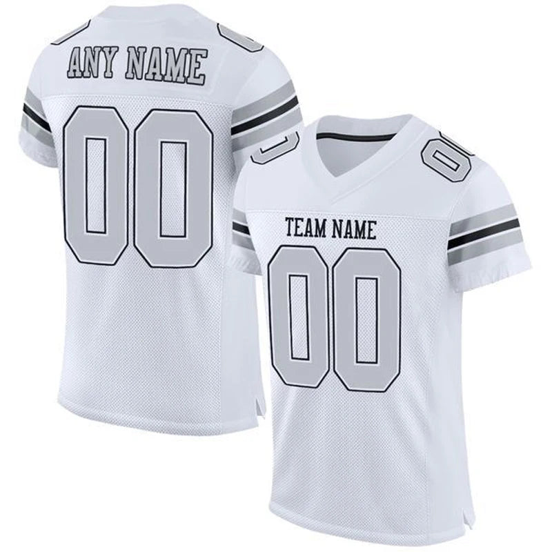 Customized Football for Men Jersey Personlized Sew Team Football Game Short Sleeves Athletic Tee Shirts Unisex