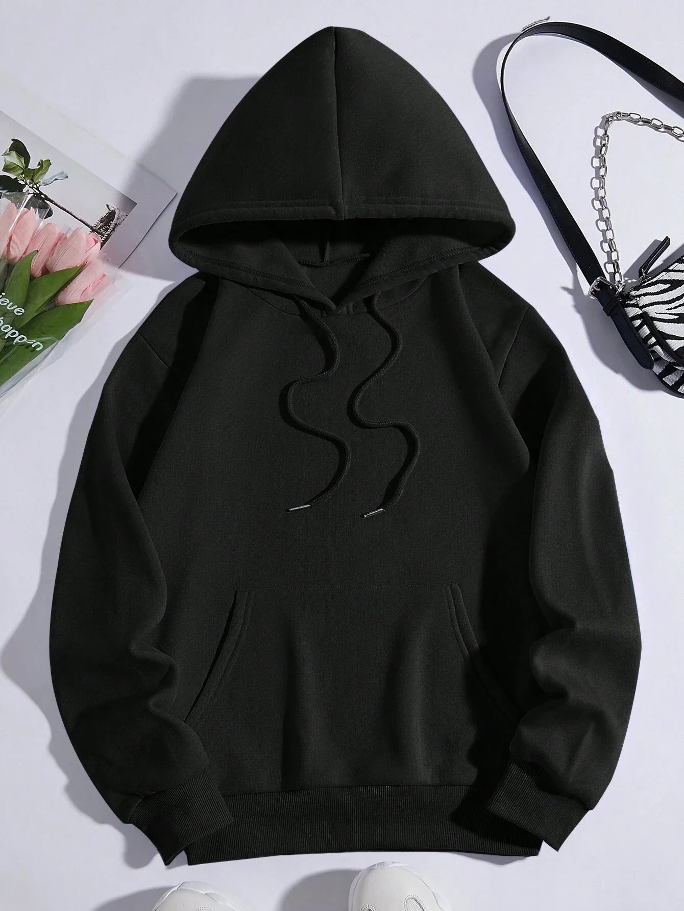 Butterflies And Flowers Simple Style Women Hoodies Fashion Crewneck Sweatshirt Casual Oversize Hoody Autumn Fleece Sportswears