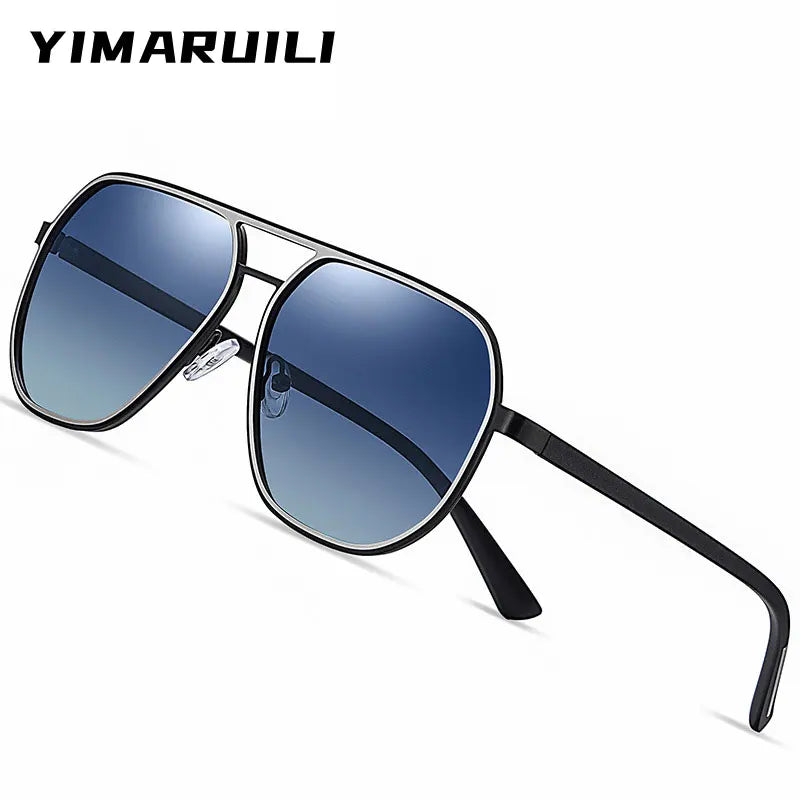 YIMARUILI New Fashion Metal Large Retro Men's Driving Optical Prescription Sunglasses Myopia Decorativ Polarized Sunglasses 3375