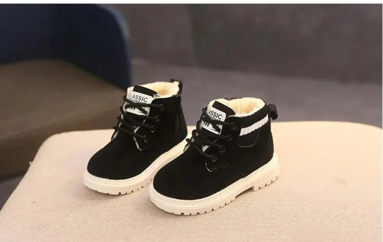 2 Style Inside Material Plush Kids Winter Boots Cotton Fabric Spring Autumn Children Shoes Baby Toddler Boys Girls Boots