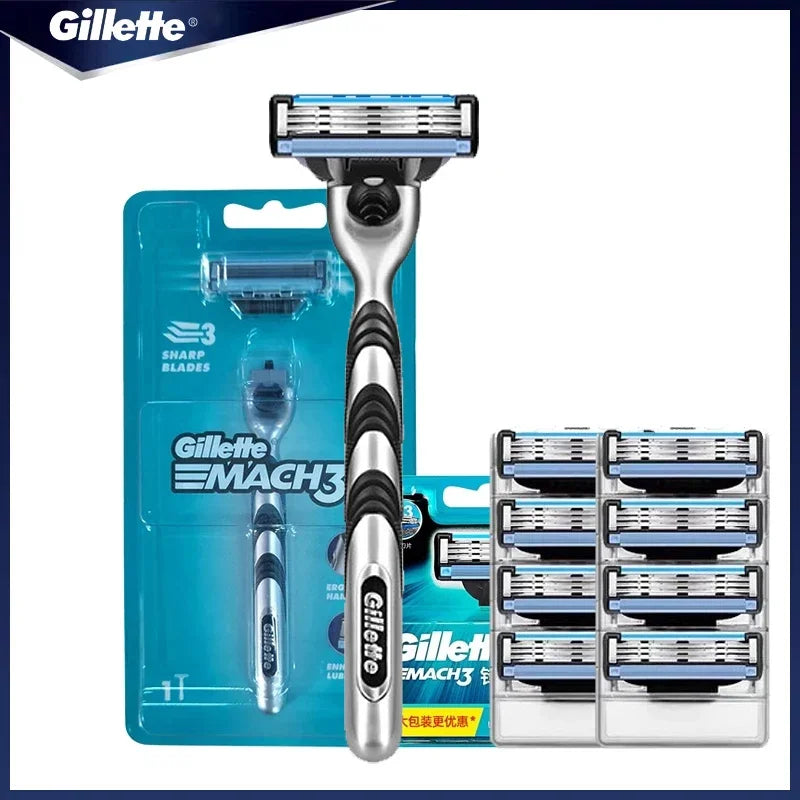 Genuine Gillette Mach 3 Manual Shaver For Men 3-Layers Blades Men's Razor Beard Shaving Hair Removal MACH 3 Shaver Razor