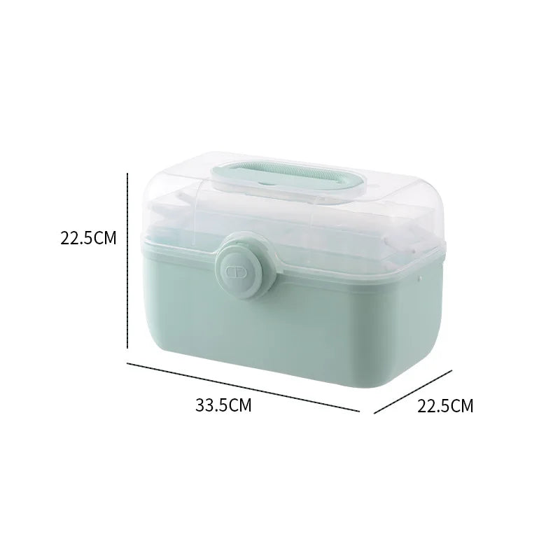 1 Pc Household Medicine Box Storage Box Large Capacity Multi-layer Portable Medical First Aid Kit Transparent Small Medicine Box