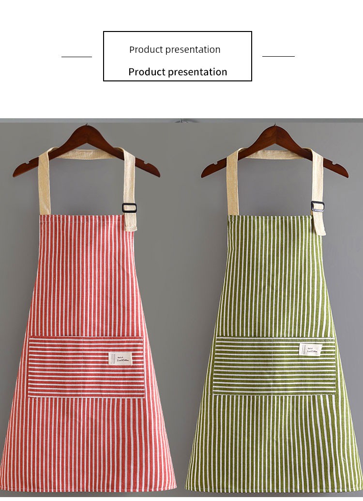 K-style Fashion For Home Work Restaurant Cotton and Linen Apron