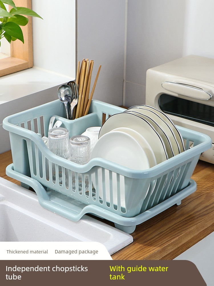 Sink Tableware Kitchen Countertop Storage Box Plate Rack