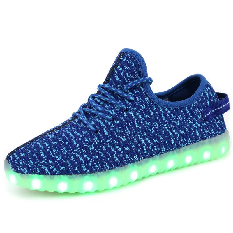 Men & Women LED  Shoes USB Rechargeable Breathable Fashion Adult Sneakers Large Size 35-46