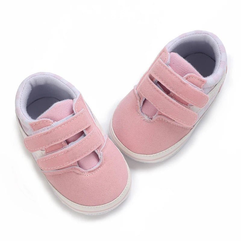 Spring and Autumn Sweet Pink Theme Girl Baby Casual Sports Shoes Soft Sole Comfortable Baby Walking Shoes 0-18M