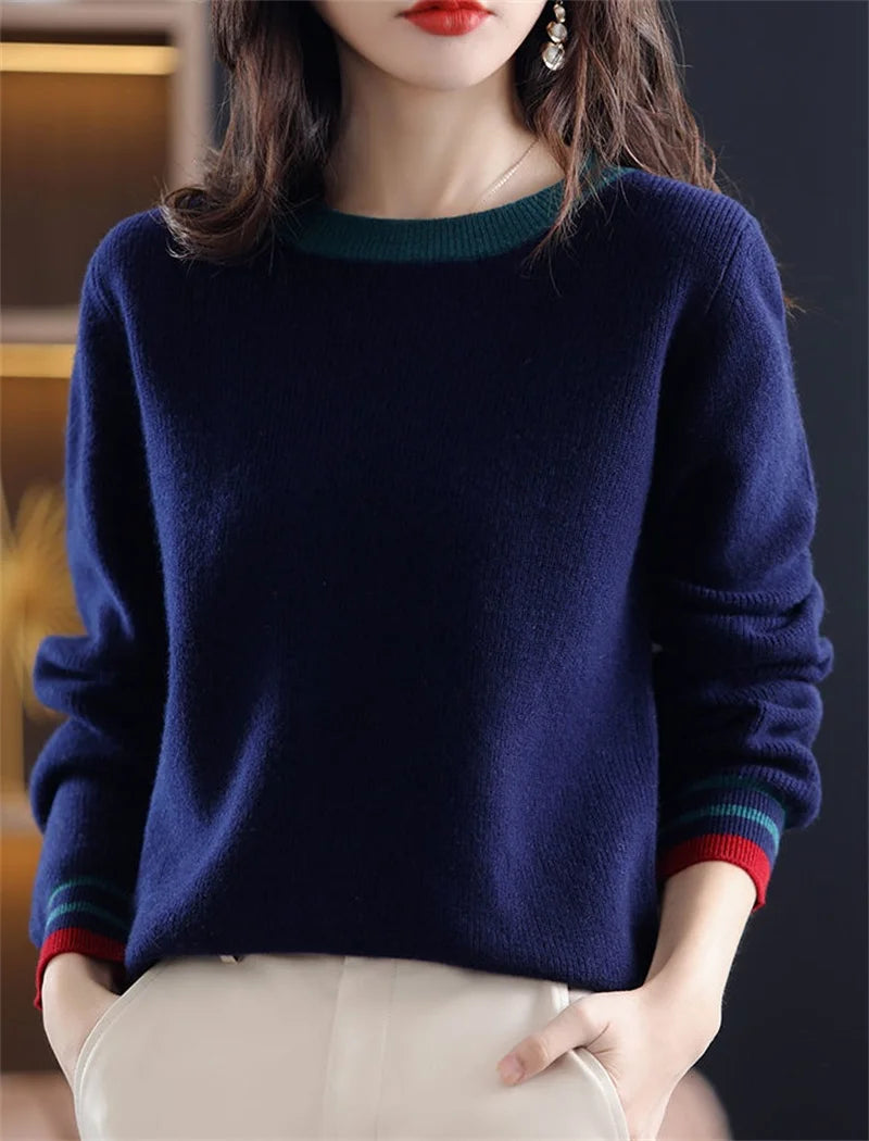 Women Sweater Spring Autumn Knitted Pullovers O-neck Slim Fit Bottoming Shirts Solid Soft Knitwear Jumpers Basic Sweaters