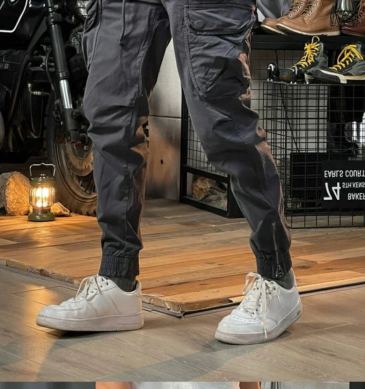 Trekking Autumn Male Trousers Motorcycle Khaki Brown Men's Cargo Pants Biker Nylon Cotton With Wholesale High Quality Street