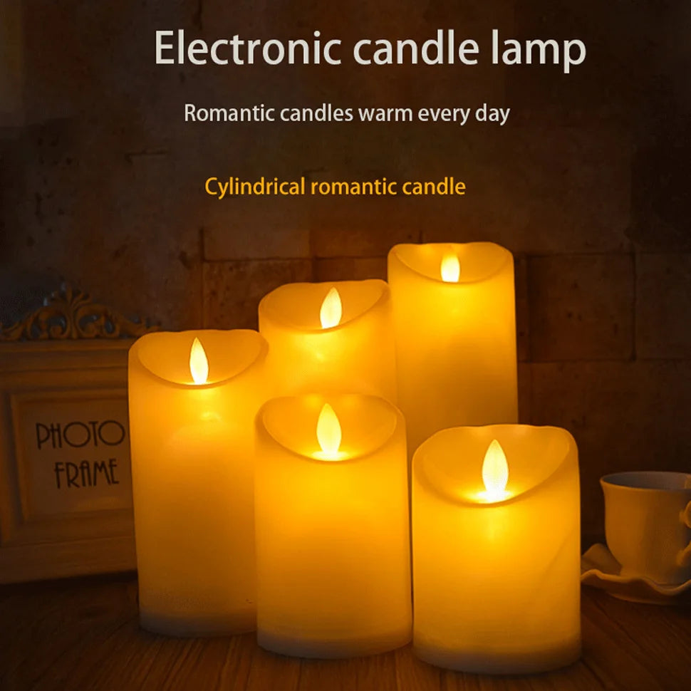 12Pcs/Set Flameless LED Candle Creative wishing Led Tea Light Warm White Flameless Candle Wedding Season  Decor Candle Light