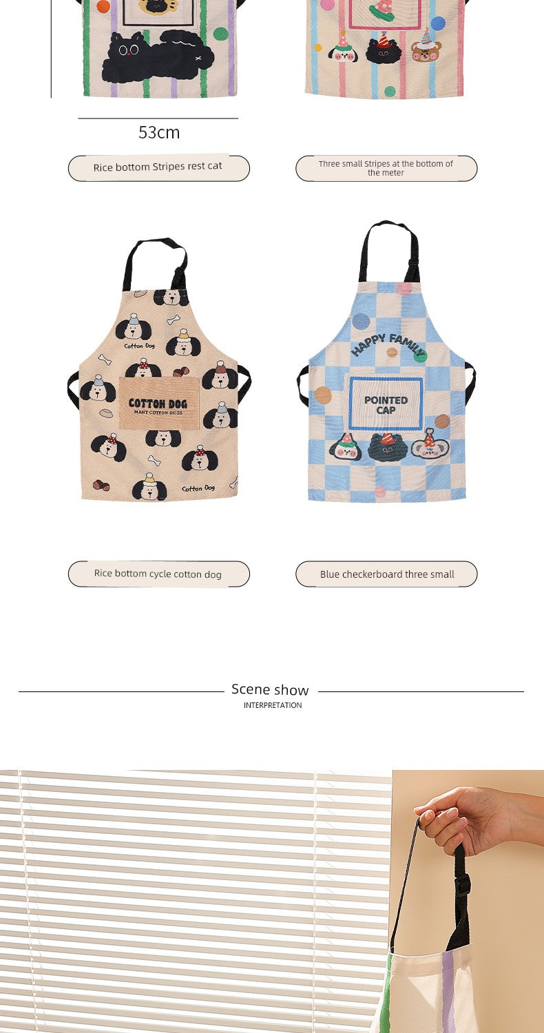 For Home Cute Spring and Summer Good-looking Oil-Proof Apron