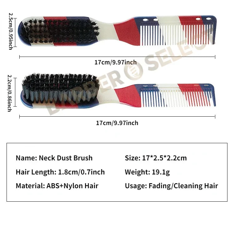 New Professional Barber Shaving Beard Brush Removal Neck Dusting Horse Hair Brushes Face Mustache Salon Cleaning Styling Tools