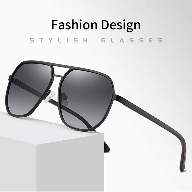 YIMARUILI New Fashion Metal Large Retro Men's Driving Optical Prescription Sunglasses Myopia Decorativ Polarized Sunglasses 3375