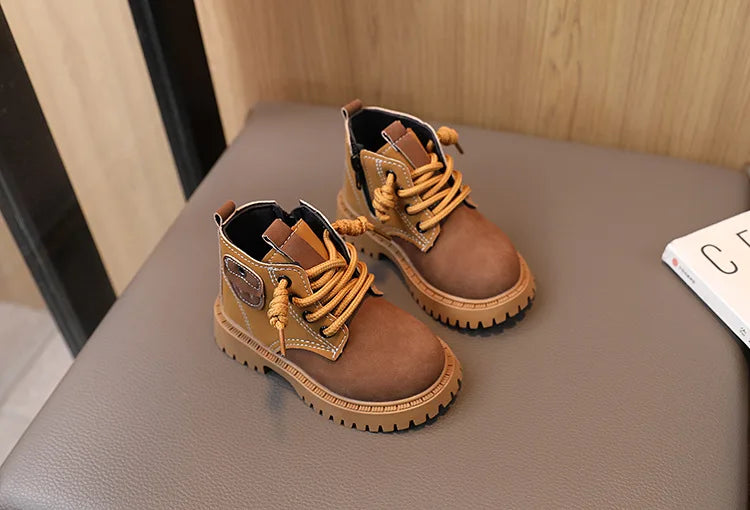 New 2024 Autumn Winter Baby Boots Toddler Fashion Ankle Boots Kids Shoes Boys Girls Snow Boots Children Soft Non-slip Short Boot