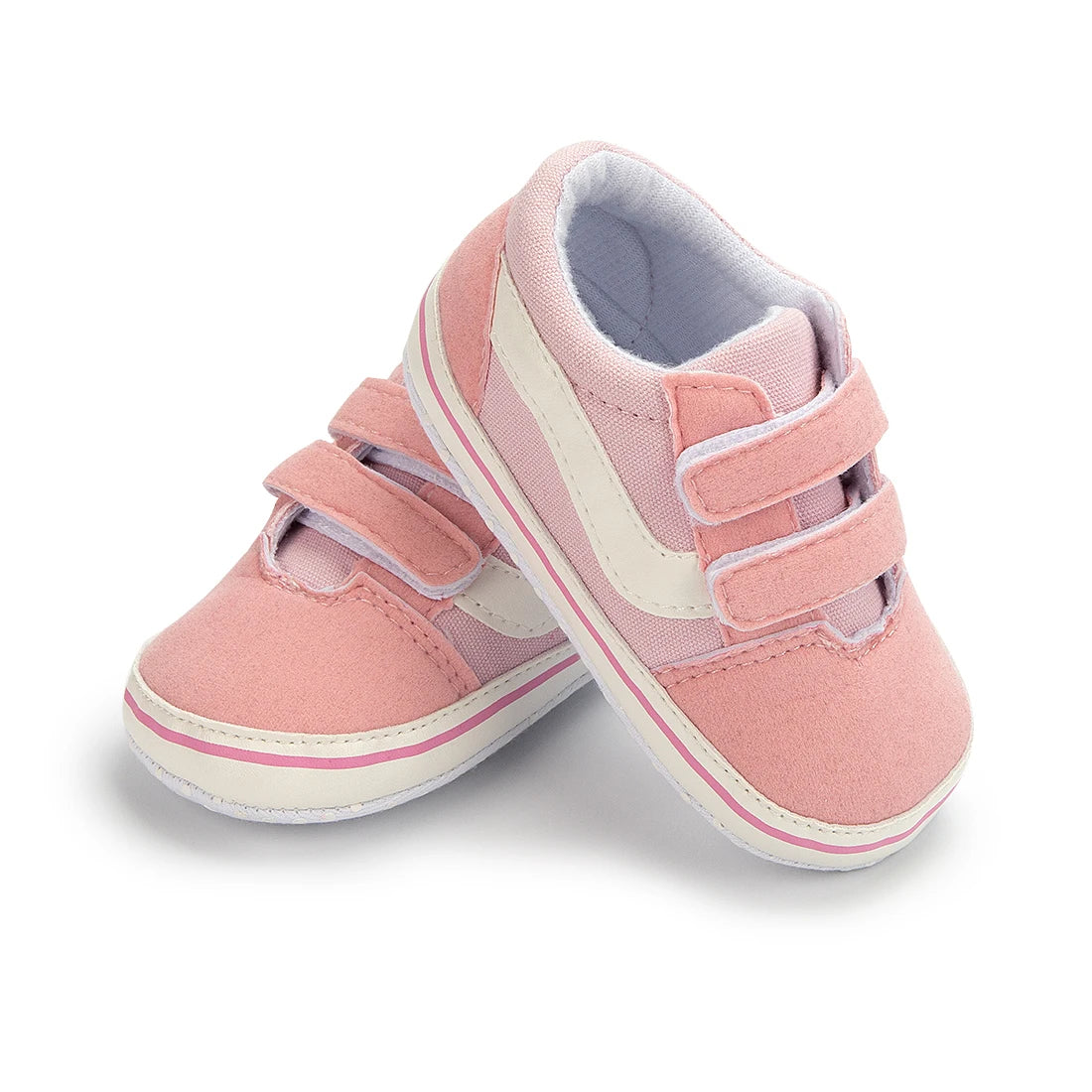 Baby Unisex Canvas Sneakers Classic Stripes Casual Baby Boy Girl Shoes Anti-slip Soft First Walkers Infant Baby Shoes