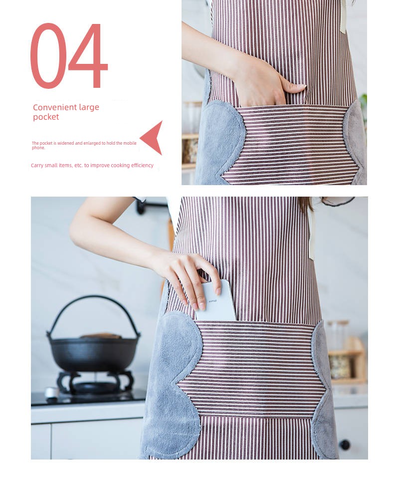 Kitchen For Home Oil-Proof Fashion Cooking Erasable Hand Apron