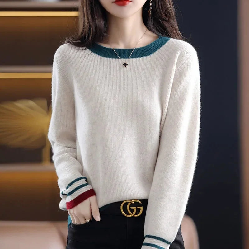 Women Sweater Spring Autumn Knitted Pullovers O-neck Slim Fit Bottoming Shirts Solid Soft Knitwear Jumpers Basic Sweaters