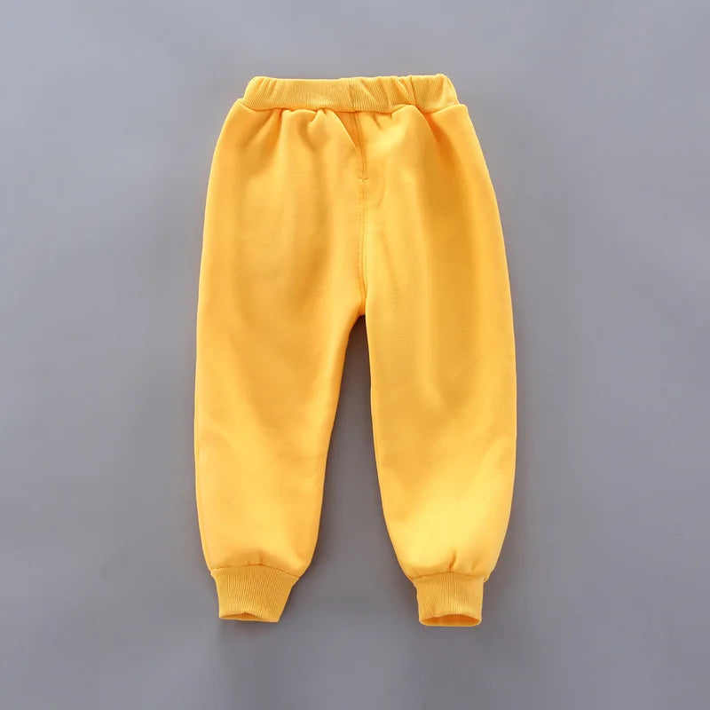 Winter Baby Fleece Clothing Sets Autumn Boys Girls Cotton Thicken Hooded Sweater Cartoon Bear Pants 3Pcs Kids Warm Outfits