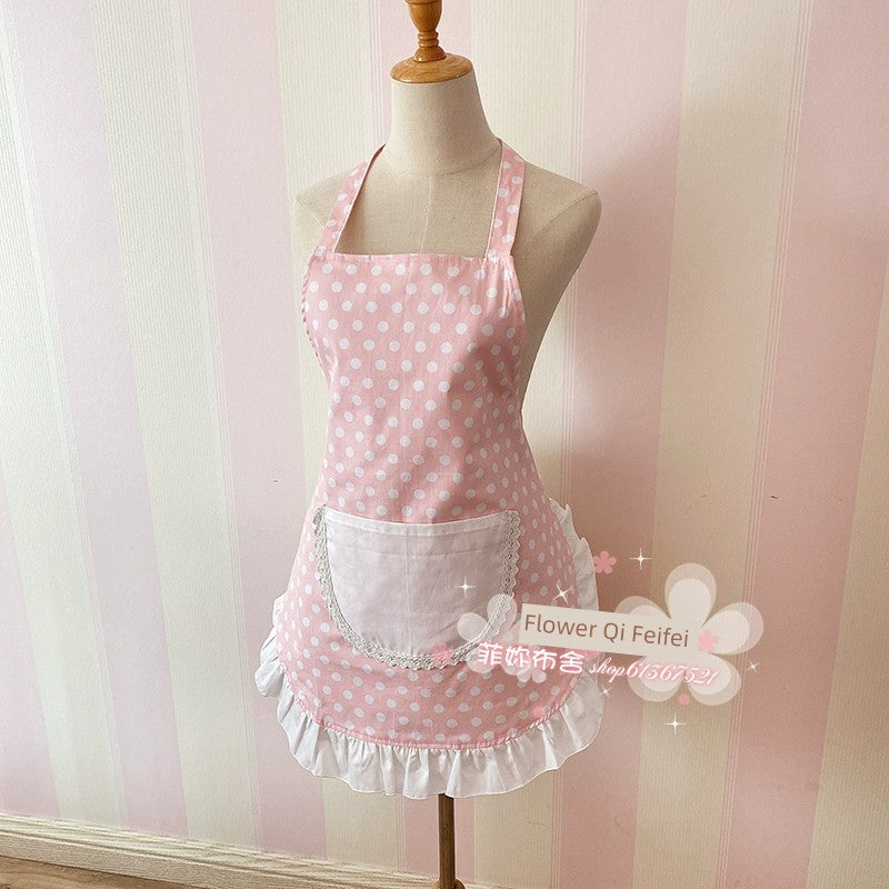 Pure Cotton Cute Japanese Style Princess Lace Household Apron