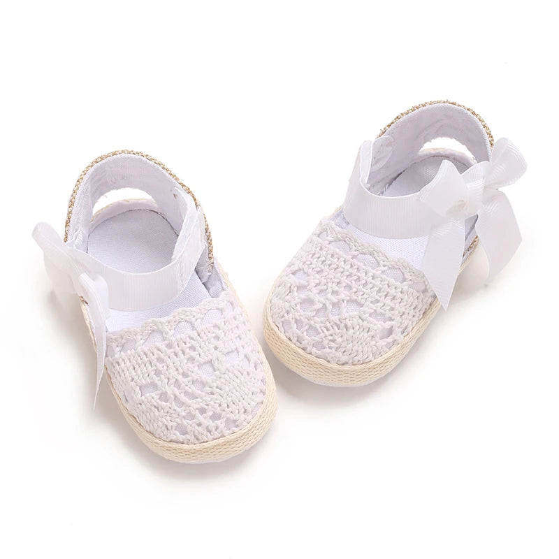 Summer Fashion Baby Shoes 0-18M Girl Baby Bow Casual Sandals Soft Sole Comfortable Baby Walking Shoes