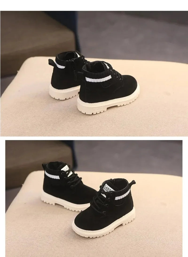 2 Style Inside Material Plush Kids Winter Boots Cotton Fabric Spring Autumn Children Shoes Baby Toddler Boys Girls Boots