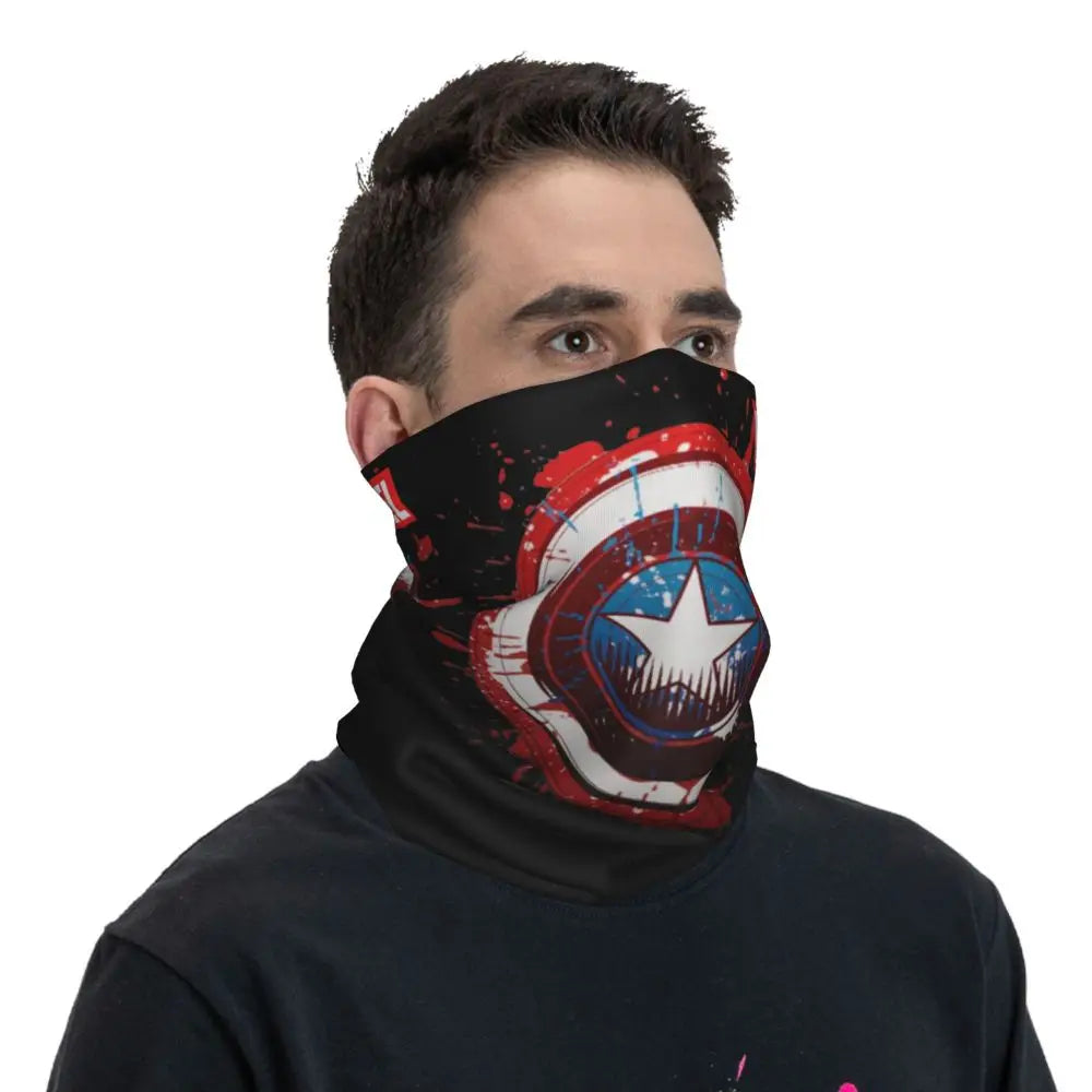 Limited Edition Bandana Neck Gaiter Motorcycle Club Marvel Face Scarf Cycling Face Mask Hiking Unisex Adult All Season