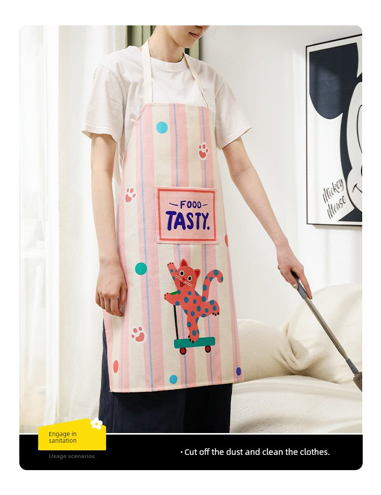 Meishida Polka Dot For Home Oil-Proof Catering Men's and Women's Apron