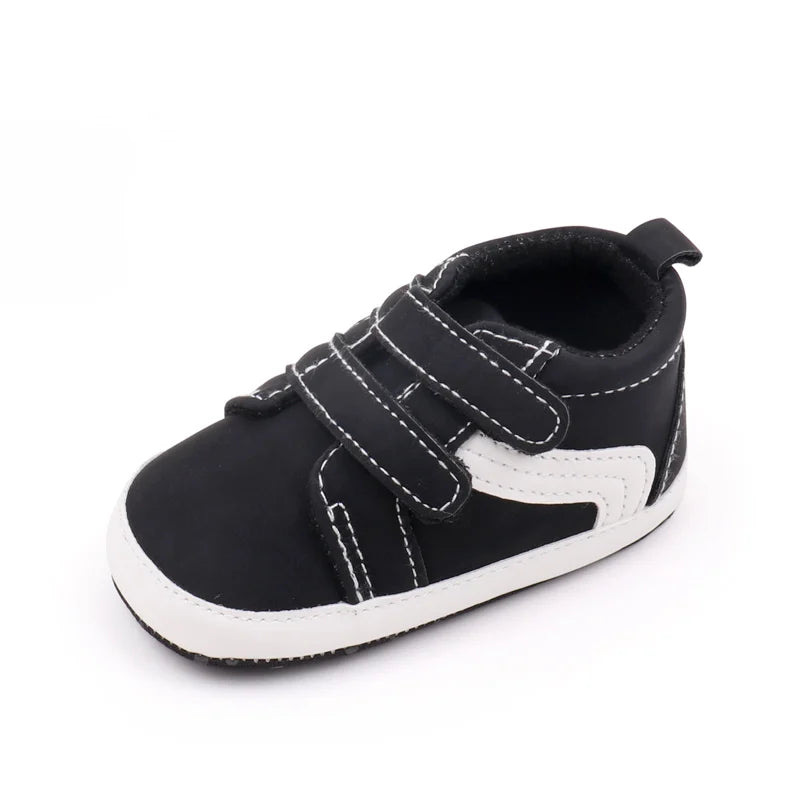 New White Baby Shoes Lovely Bear / Stripes Casual Soft Sole Anti-slip Infant Sports Toddler Boys Girls First Walkers