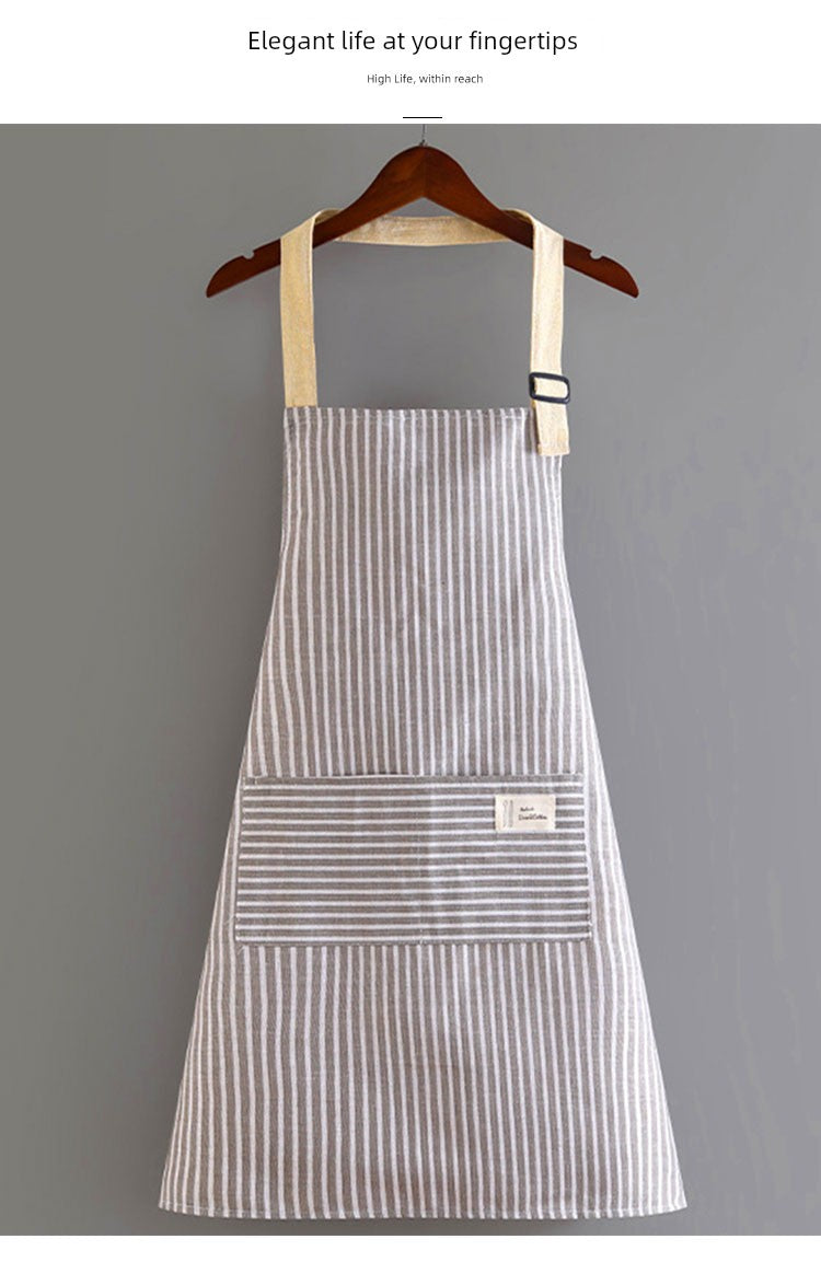 K-style Fashion For Home Work Restaurant Cotton and Linen Apron