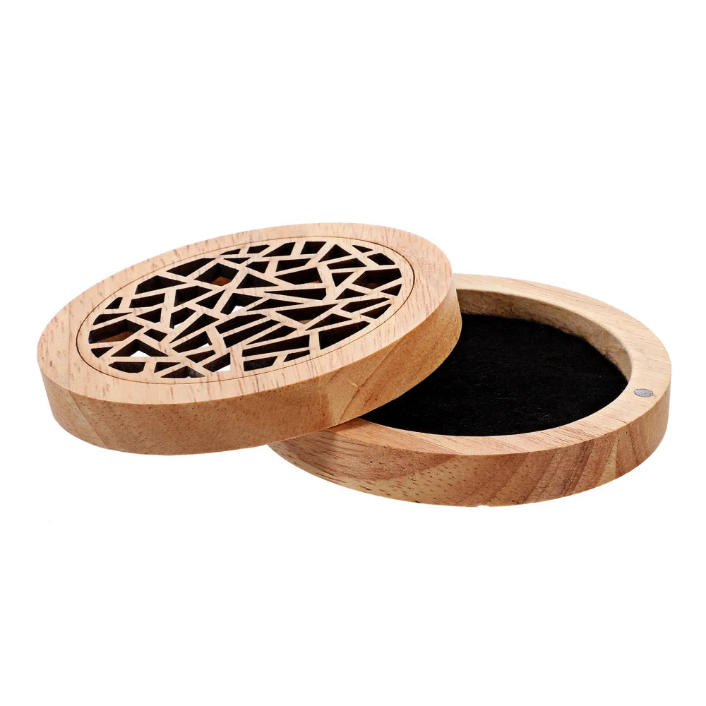 Solid Wood Aromatherapy Box Incense Holder Indoor Ornament Wooden Censer Cone Burner