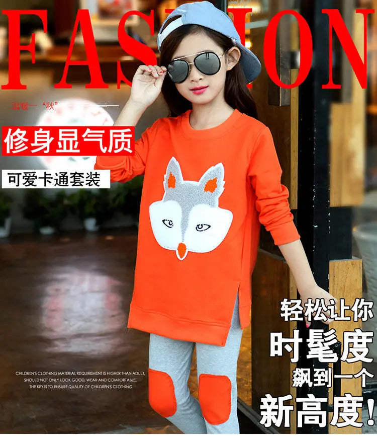 Girls Clothes Set Spring Autumn Jacket + Trousers Pants 2 PCS Children Clothing for Girl Teen Kids Girls Clothes 8 10 11 12 Year