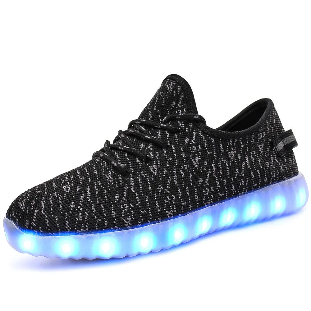 Men & Women LED  Shoes USB Rechargeable Breathable Fashion Adult Sneakers Large Size 35-46