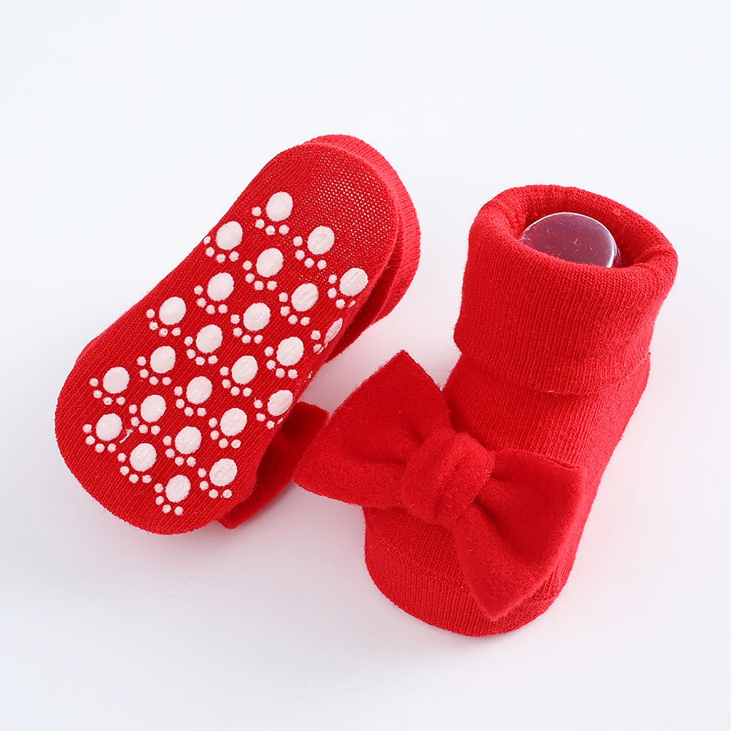 Toddler Baby Girls Socks Shoes Newborn Baby Floor Socks Bowknot Infant Baby Foot Socks First Walkers Prewalker Boots 0-12 Months