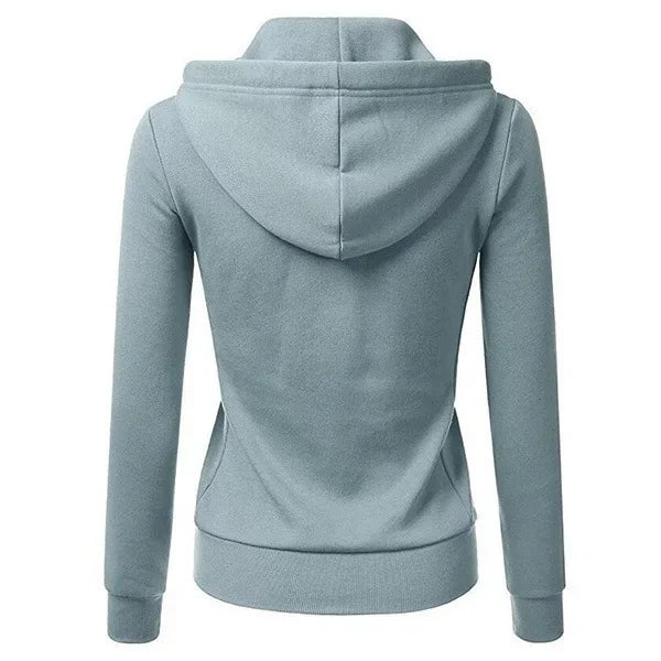 Spring Autumn Women's Sporty Casual Fitness Zipper Sweatshirt Hooded Trendy Jacket Hooded Sweatshirt Casual Windbreaker