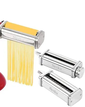 Maker Attachments Set for all KitchenAid Stand Mixer, including Pasta Sheet Roller, Spaghetti Cutter, Fettuccine Cutter by Nevku